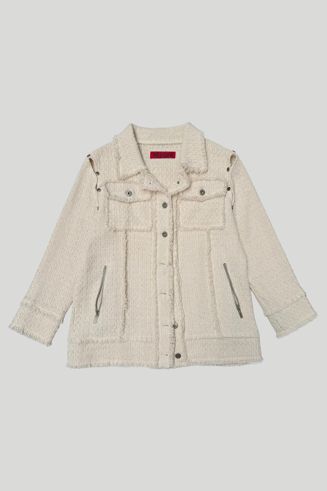 SLEEVE-OFF TWEED JACKET