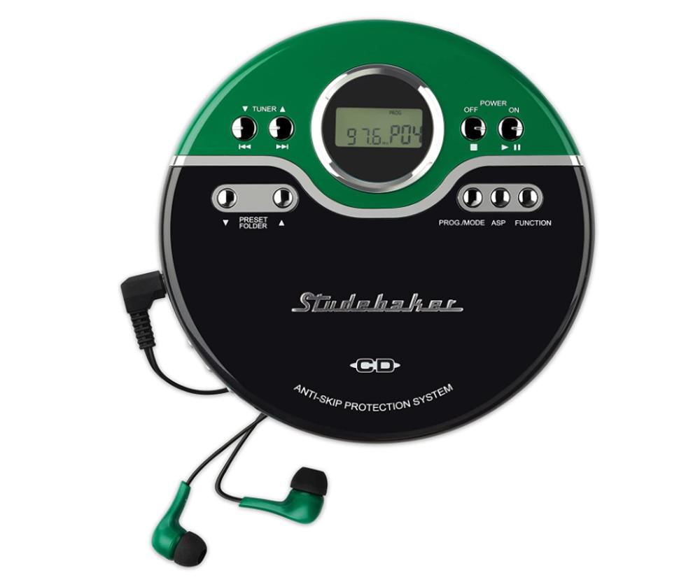 레트로 빈티지 휴대용 CD PLAYER 시디 씨디 플레이어 빈티지 그린 컬러