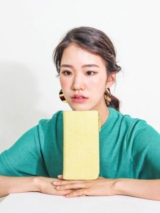 지퍼장지갑(옐로엠보)