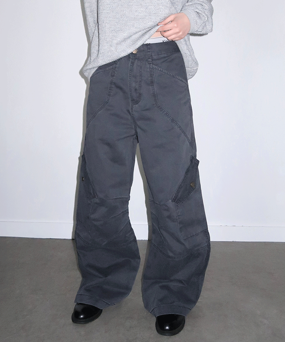 [UNISEX] 빈티지 다잉 워시드 카고 팬츠 (2 Color)