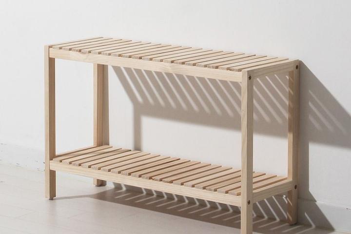 원목 선반장 2단