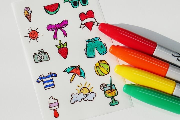 페이지 PAGEE 전용 컬러펜 24색 (네임 바코드 모바일 스티커 꾸미기)