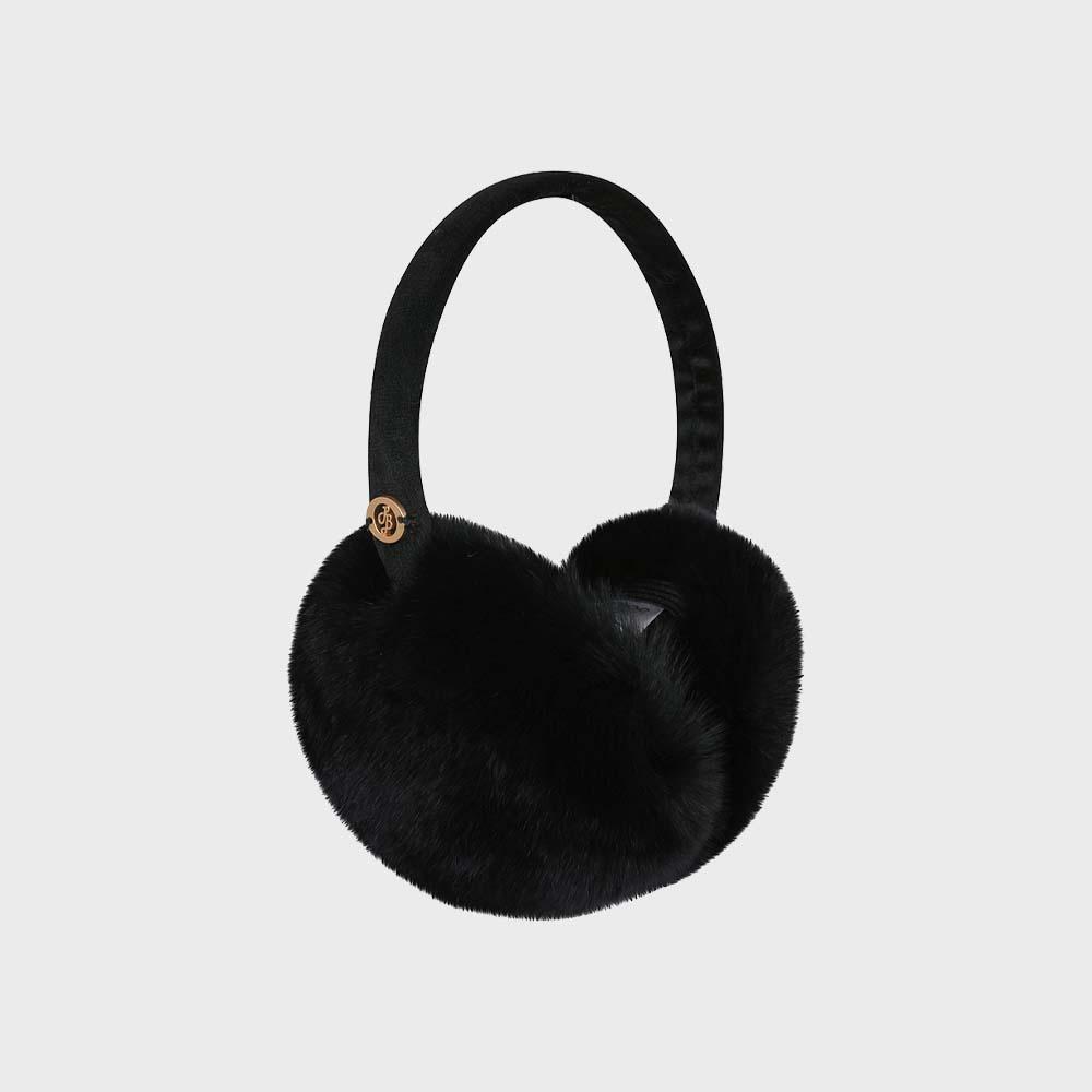 REX FUR EARMUFF_Black