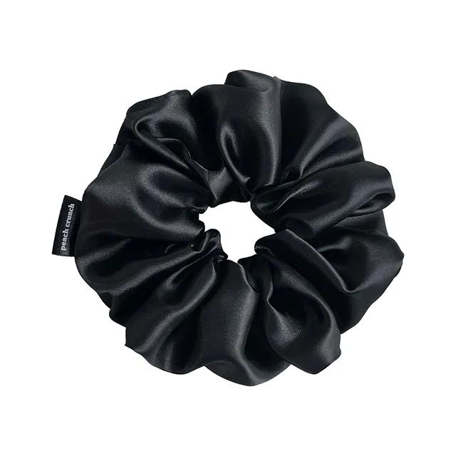 [자체제작/주문폭주🔥] 블랙 새틴 실크 스크런치 곱창밴드 헤어슈슈 자체제작 2size