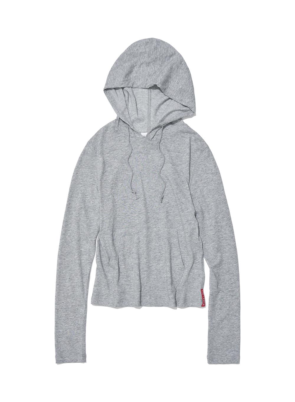 [WOMEN] PWC POCKET HOODIE LONG SLEEVE TEE_MELANGE