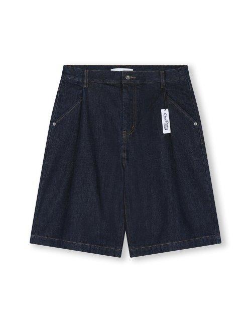 CONE MILL DEEP ONE TUCK SHORTS INDIGO