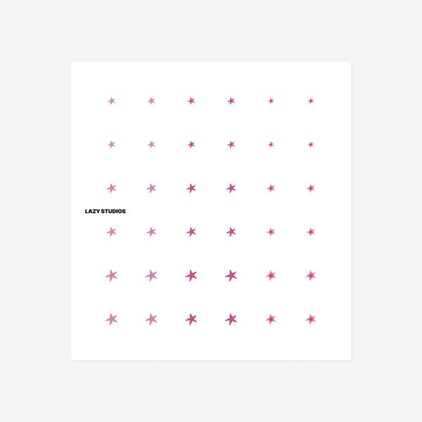 PINK SPOT STARS TEMPORARY TATTOO (2매)