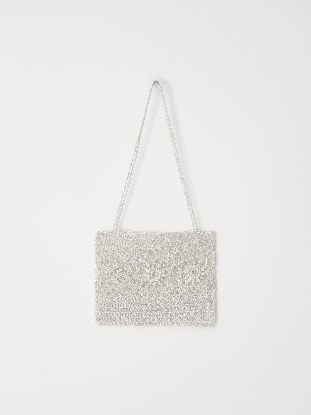 floral bag(white silver)