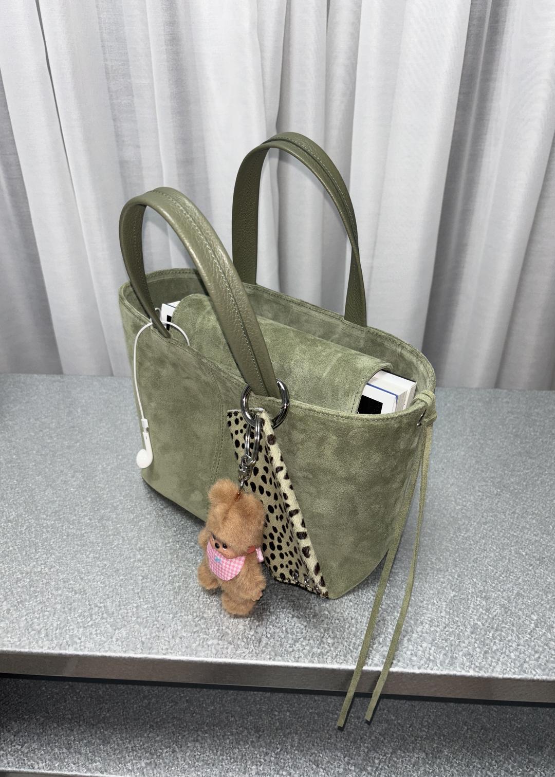 EVERYDAY MINI TOTE BAG GREEN SUEDE