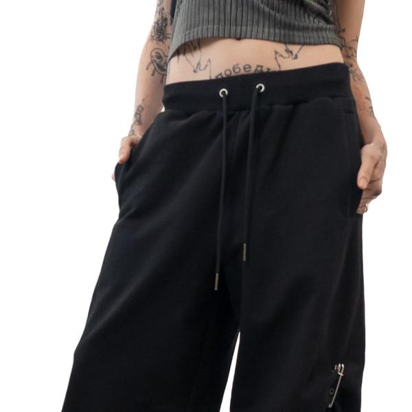 WIDE SWEAT PANTS BLACK