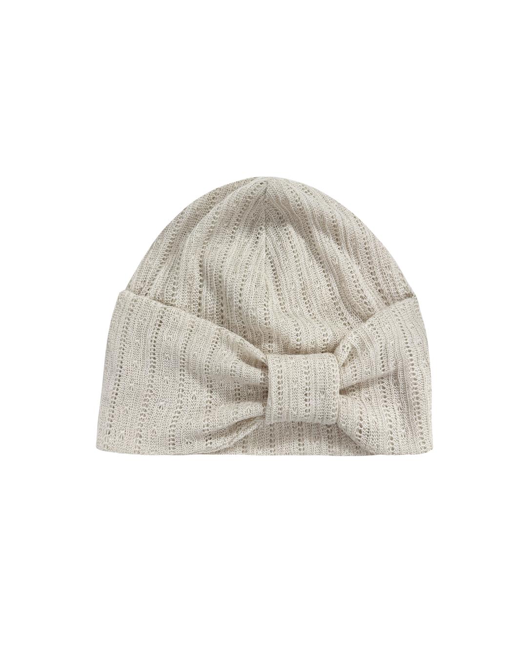 RIBBON KNIT BEANIE [IVORY]