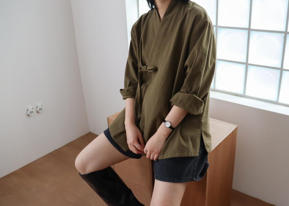 [생활한복저고리] 오버핏셔츠저고리 라이트 5color 블랙 화이트 버터 카키 초코