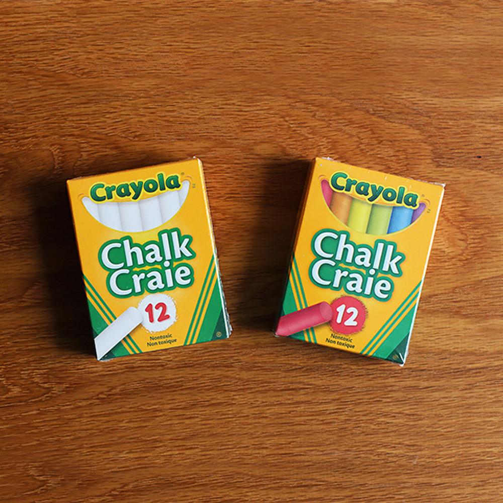 크레욜라 분필 12개입 컬러 흰색