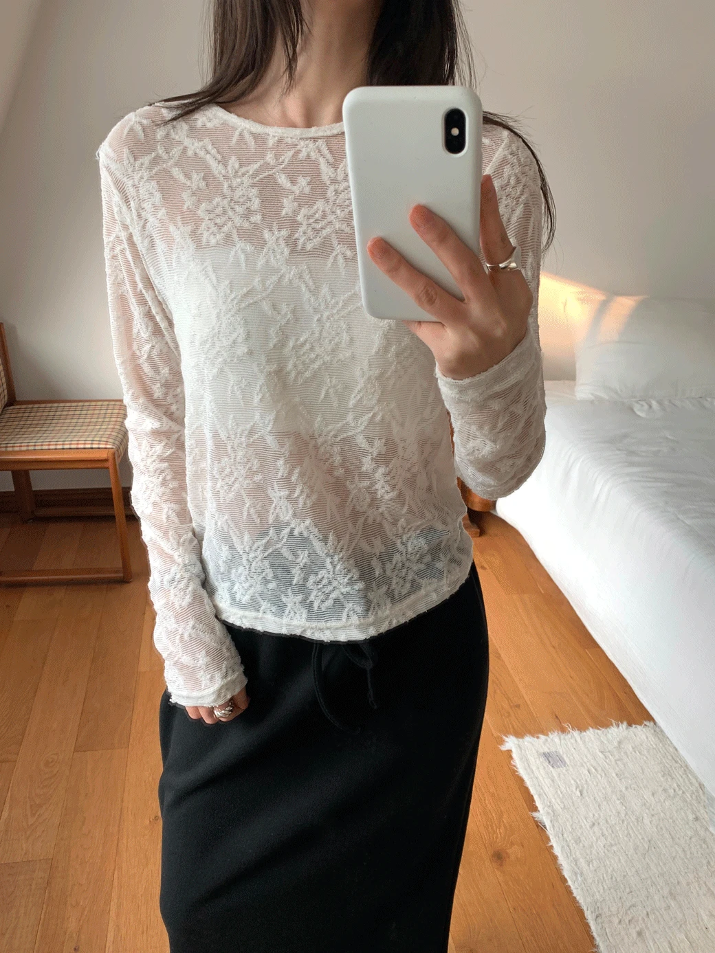 DR. Musey Sheer Jacquard Tee