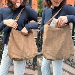브랜디멜빌 스웨이드 소가죽 숄더백 호보백 브라운