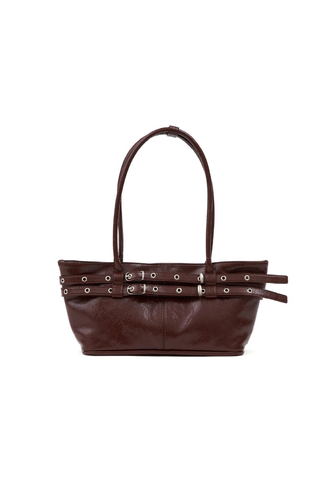 미니 벨티드 보트 백 mini belted boat bag (crack burgundy)