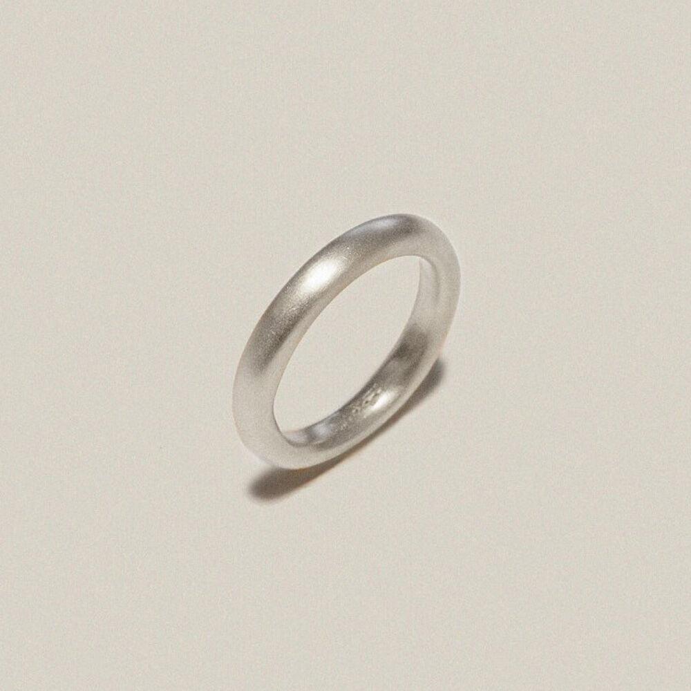Signature O ring Matt Silver