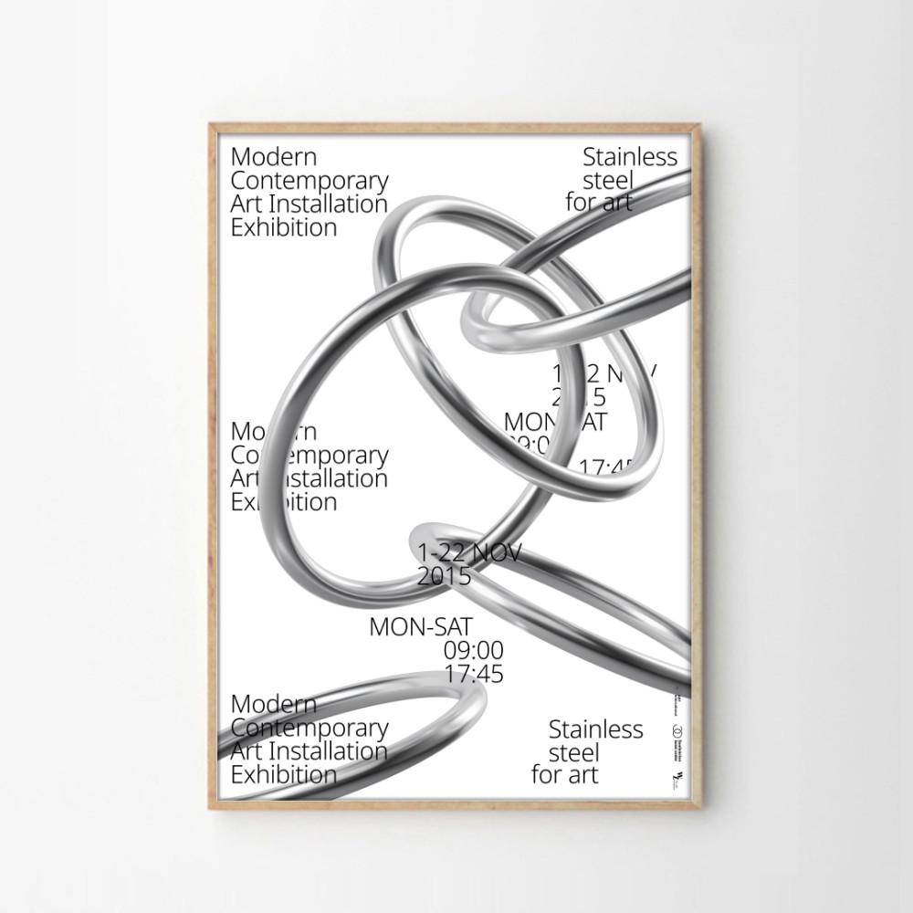 [세일] 애시드로우 미드센추리모던 아트포스터 Steel Exhibition