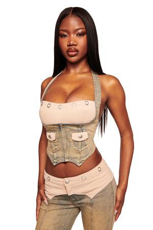 TOMMIE CORSET - ANTIQUE DENIM
