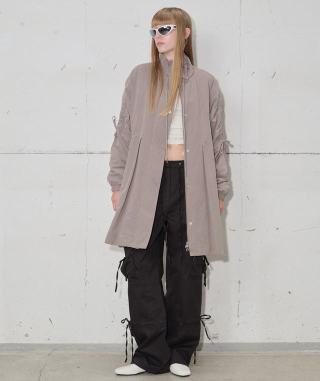 Pleated Fleece Long Jumper [Gray]