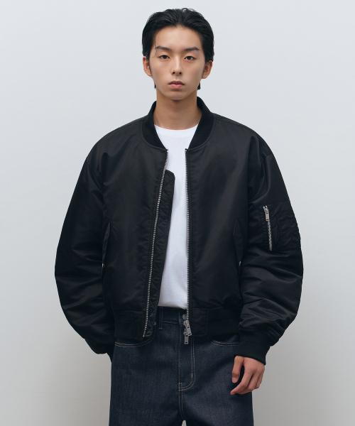 쇼트 MA-1 보머 재킷 [블랙]
