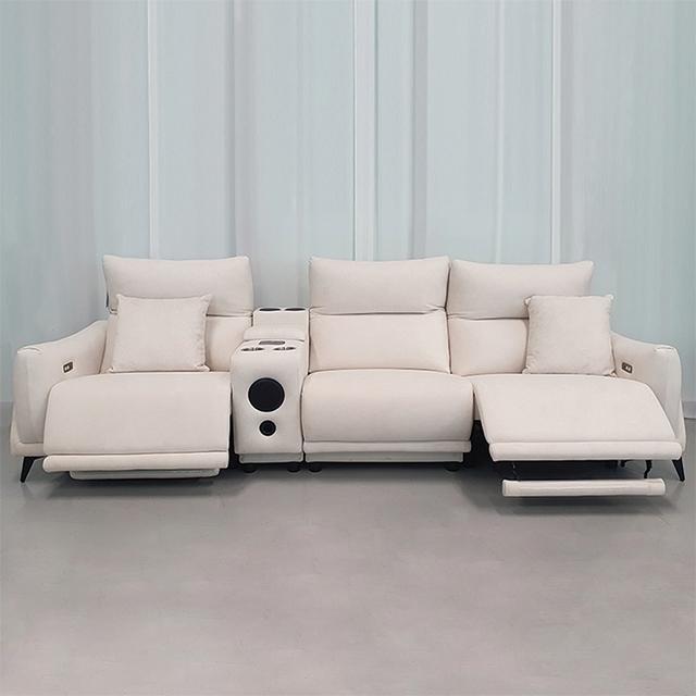 스코나 텐스트 3인 4인 아쿠아텍스 패브릭 컵홀더 전동 리클라이너 소파