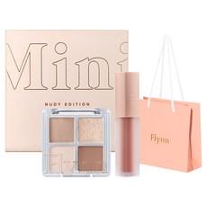 플린 미니 누디 에디션 디뮤어 아이섀도우 팔레트 01 누드 포엣+미니 어딕션 벨벳 틴트 204 프랜치 베이지 + 플린 쇼핑백