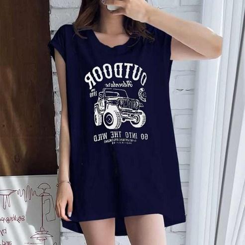 GOGO 오버핏 나시 빅사이즈 롱티 루즈핏 여름티 민소매 - 상의류 | 쿠팡