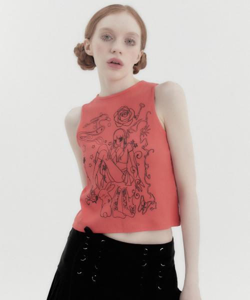 Dream Girl Sleeveless Tee - ORANGE