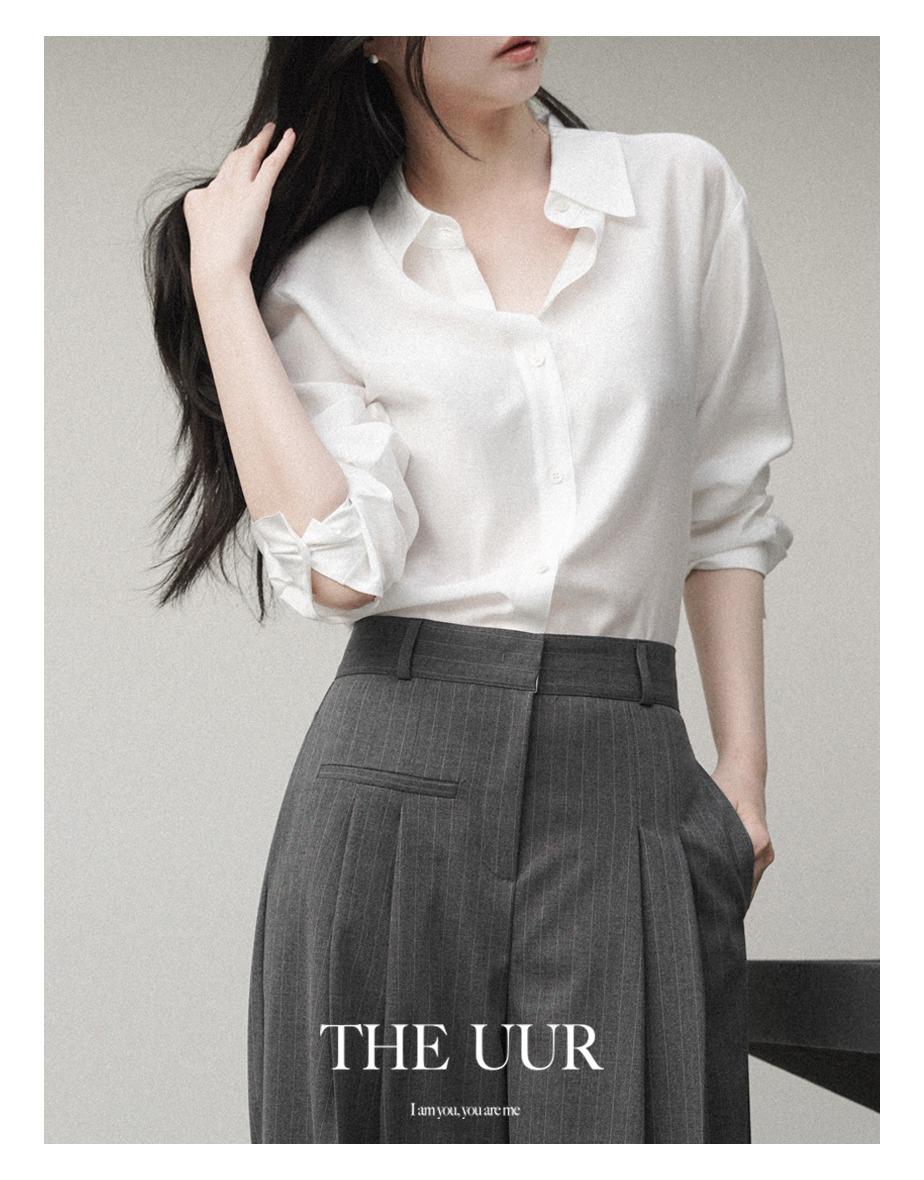[7일소요] [ss ver.] uur sheer moved all shirts-blouse [white]