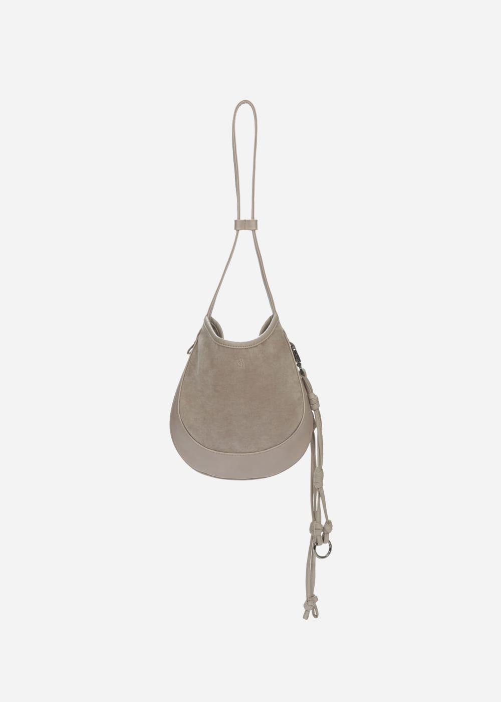 [2nd] Curvee Hobo Bag Suede Mini Rosy Beige