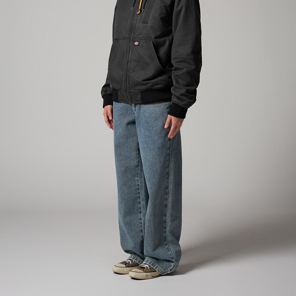 우먼스 트러커 루즈핏 데님 팬츠 Khaki Tinted Blue