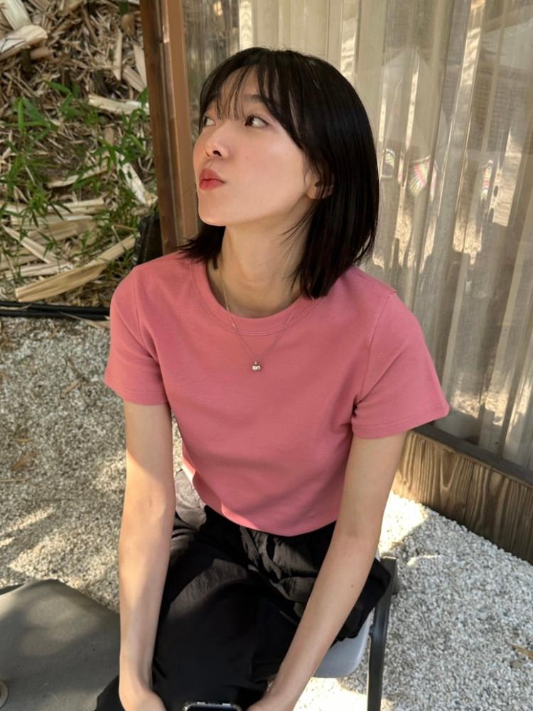 [익일발송] 프리미엄 코튼 스판 라운드넥 반팔티셔츠(4color)