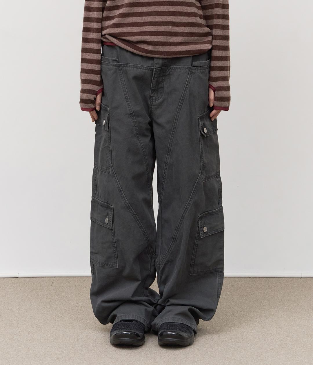 Flat Cargo Washed Pants (2color)