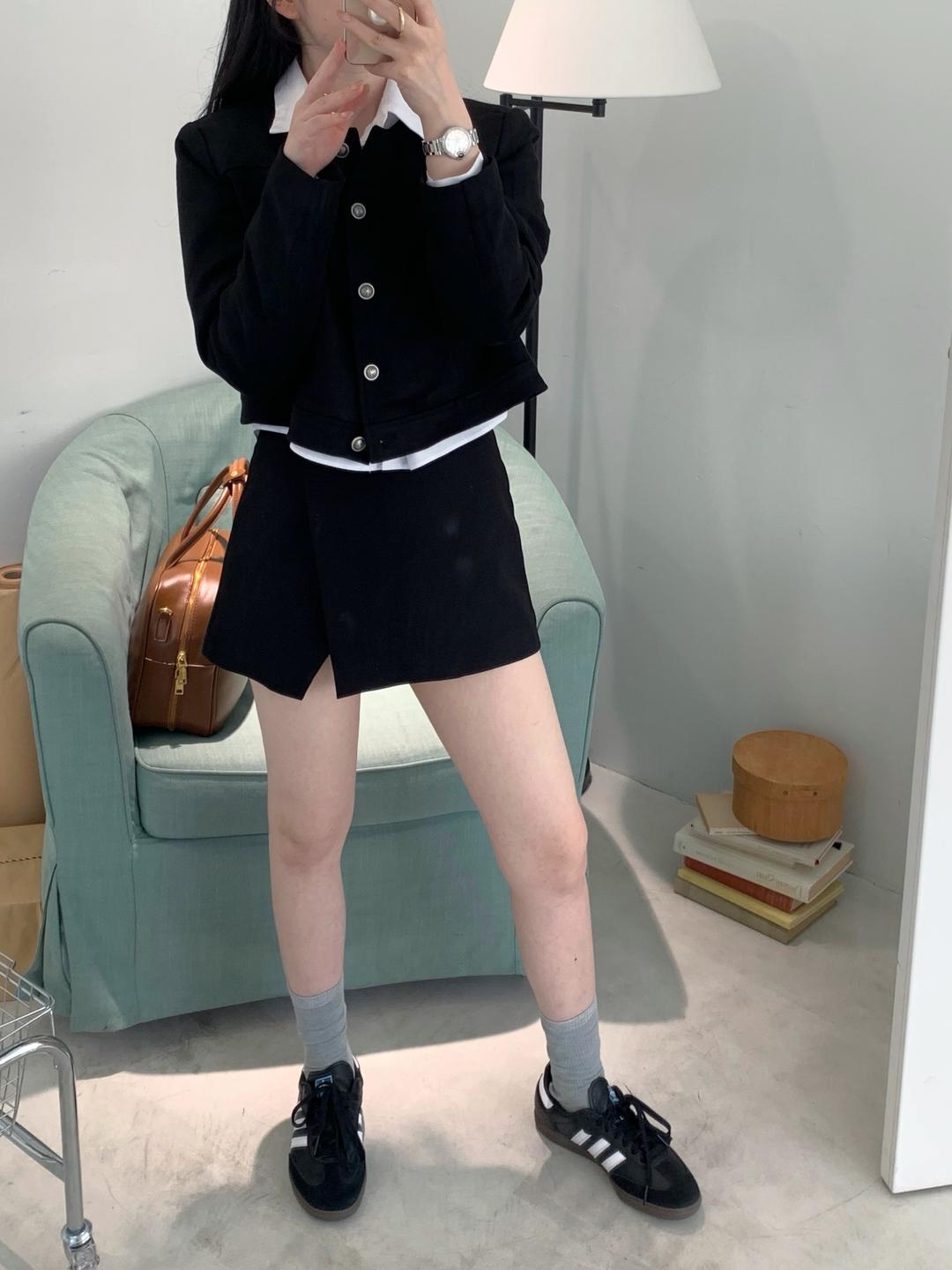 노카라 세미크롭 스웨이드 자켓 2color