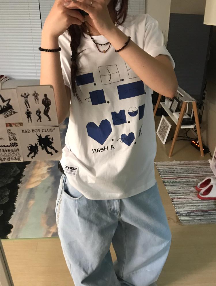 쏘브 [MADE] 오버핏 BLUE PAPER 반팔티