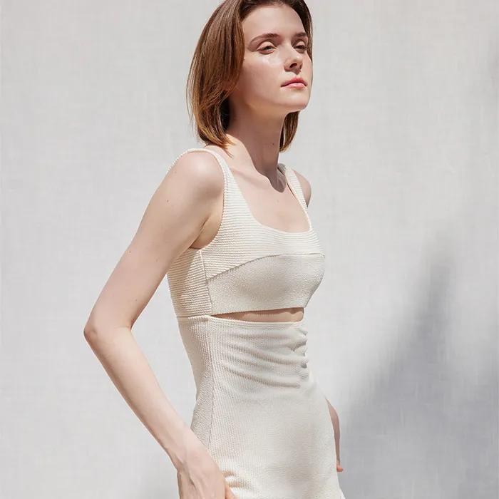 Miramas ribbed dress swim set_off-white