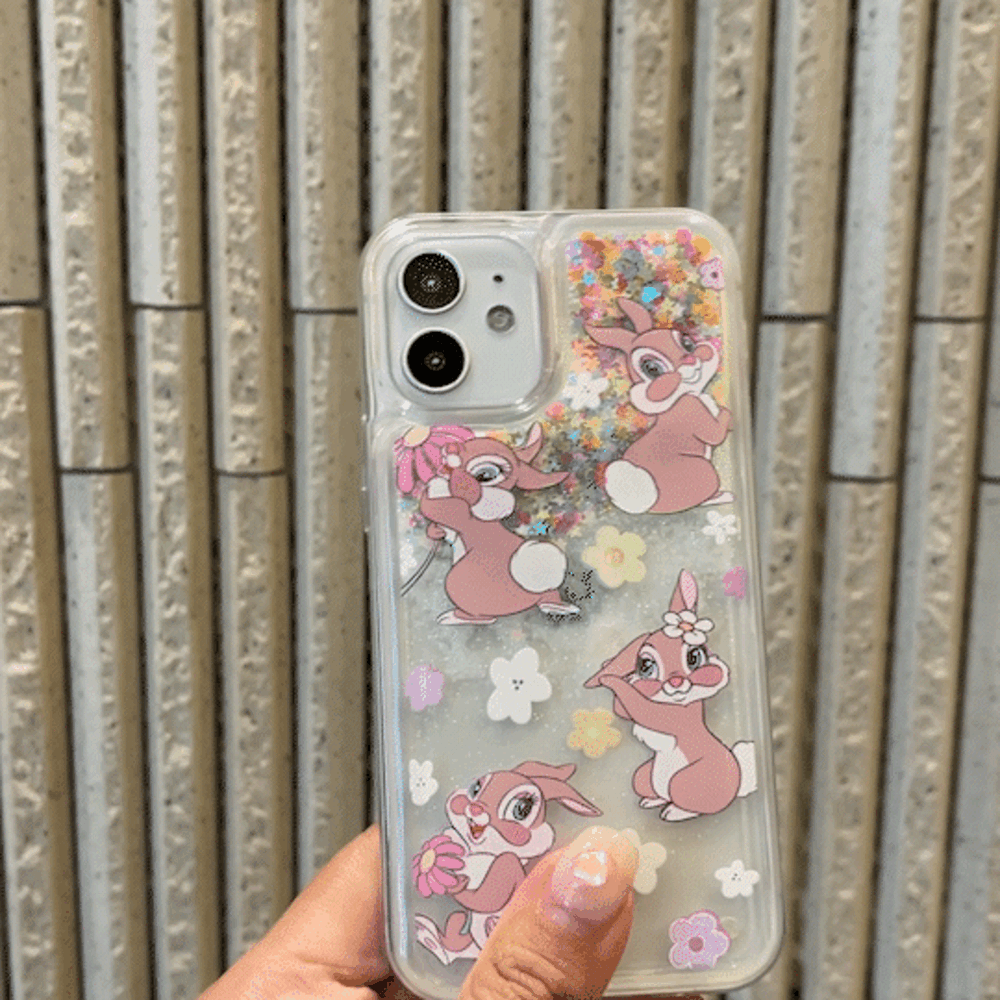 밤비 토끼 바니 글리터 케이스