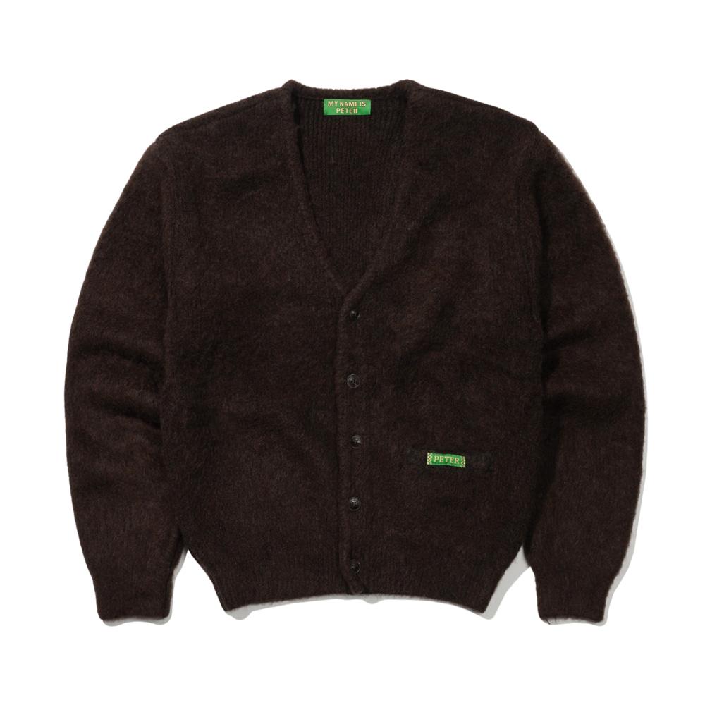 PETER BRUSHED CARDIGAN - BROWN