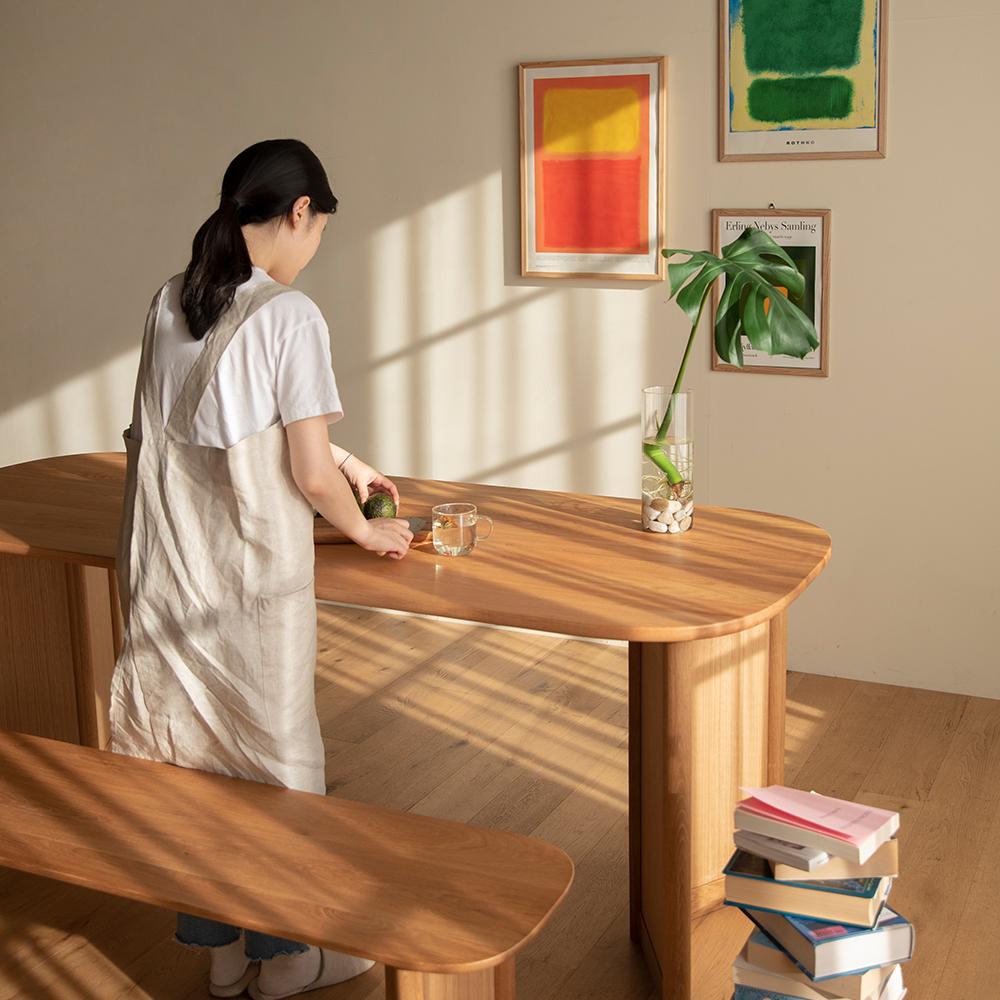 리딩 원목 테이블 오크