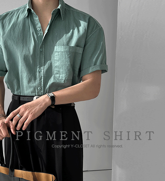 메이 피그먼트 반팔셔츠