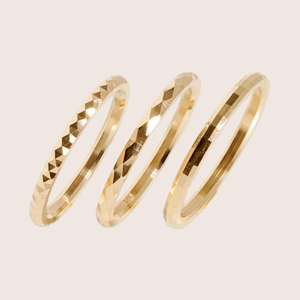 14k 18k 할로우 컷팅 실반지 가드링 반지