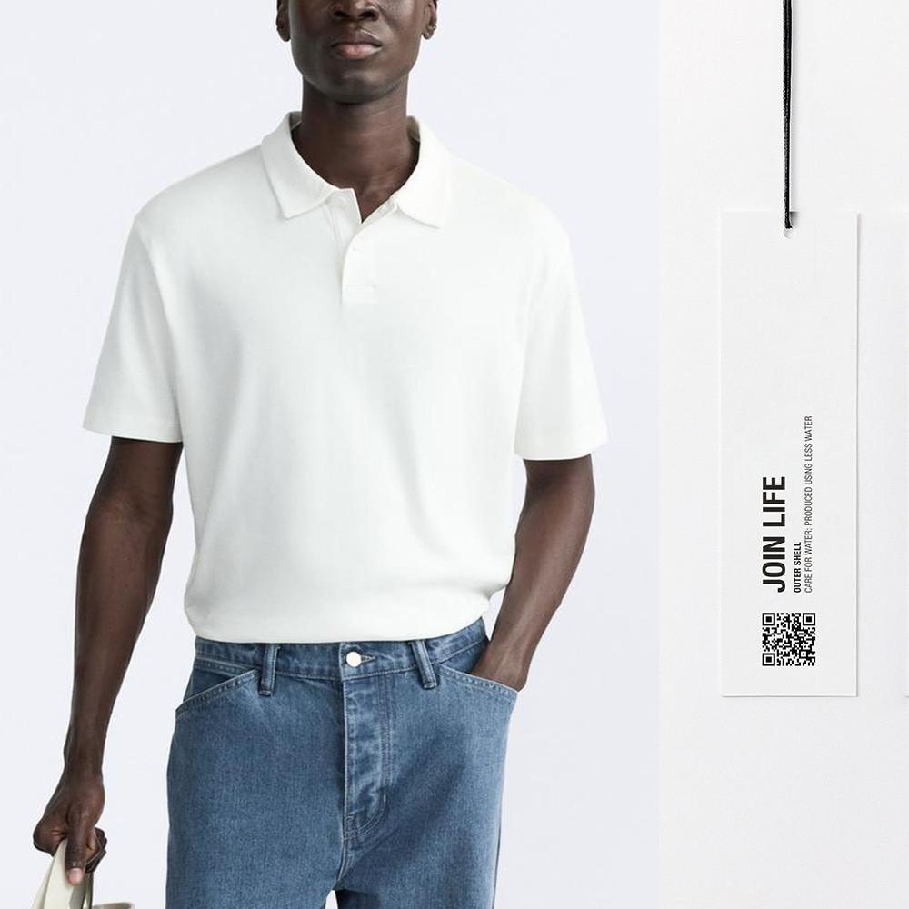 자라 남자 반팔 카라티 스트럭처 폴로셔츠 ZARA