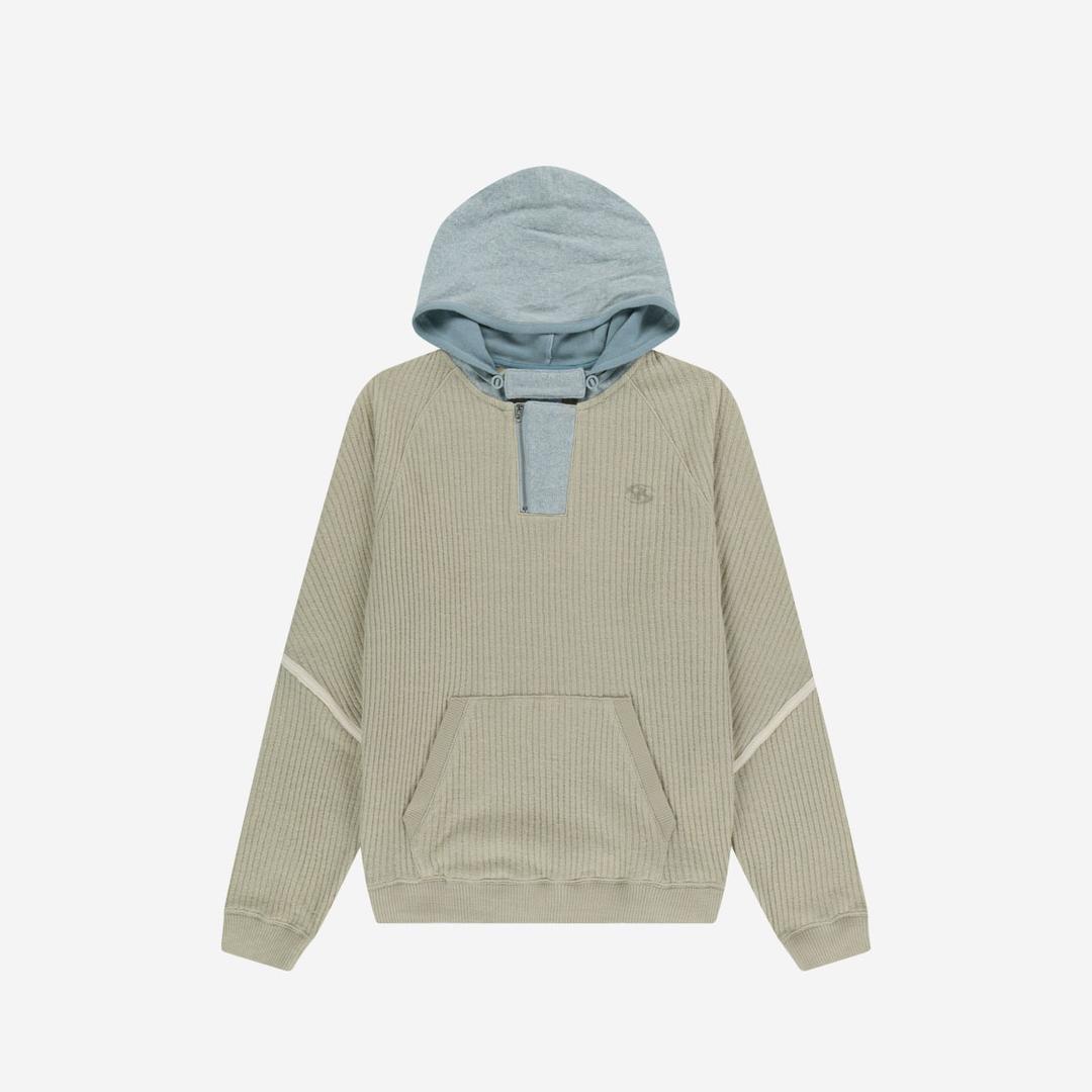 Sansan Gear Ribbed Hoodie Knit Beige
