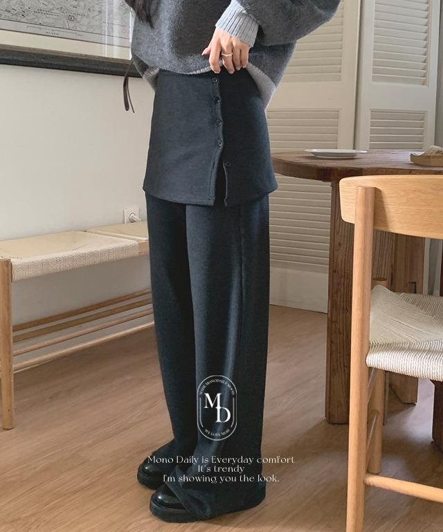 [#.기모] [#.한파 출근룩]  보던 융기모 랩 팬츠 (팬츠,랩set 분리형) (입고지연 11/24 이후 순차 발송)