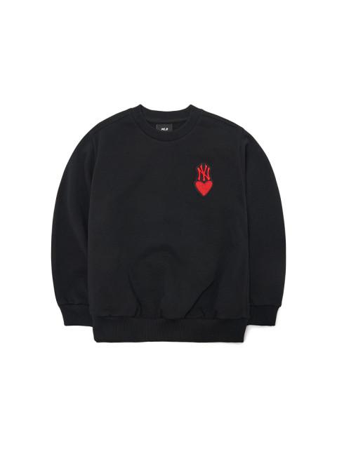 하트 스몰로고 맨투맨 NY (Black)