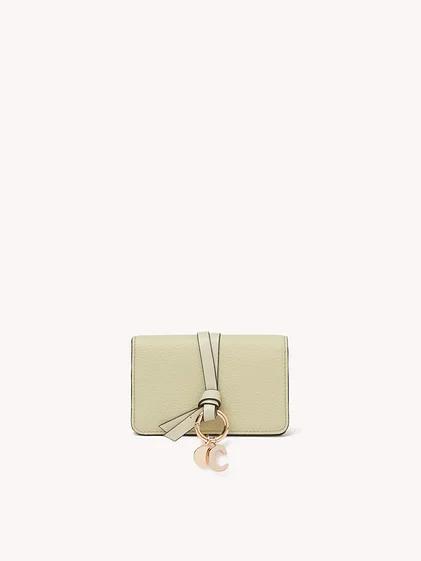 그레인드 가죽 Alphabet 카드 지갑