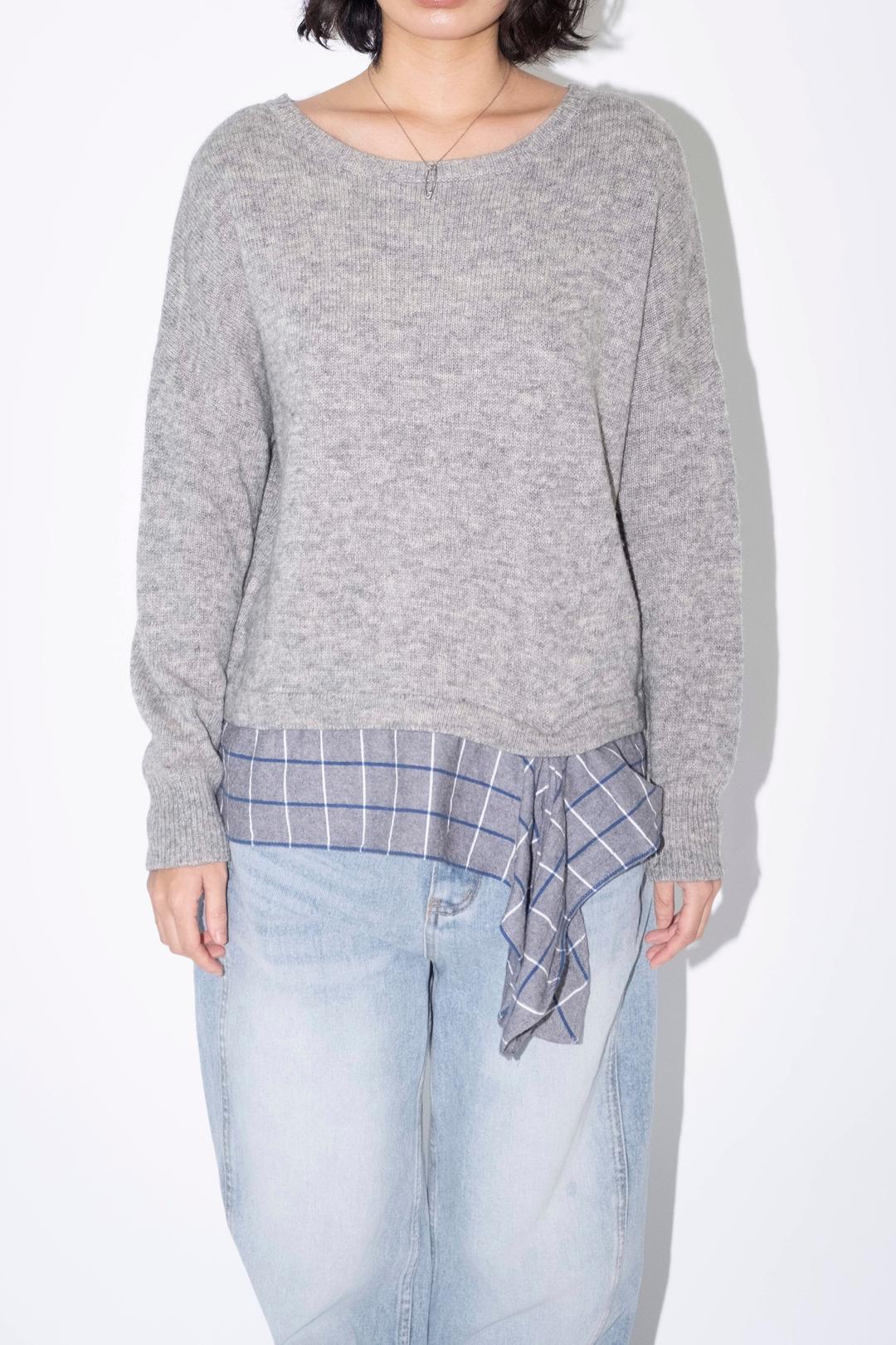 19.  Layered shirts knit top