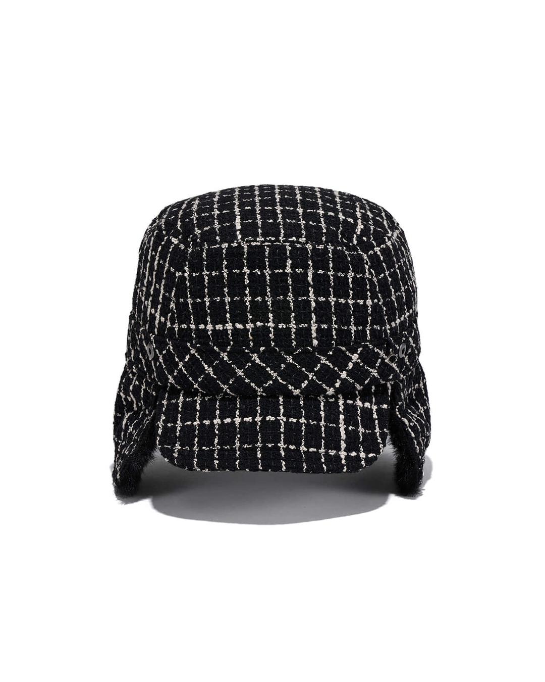 TWEED TRAPPER HAT_BLACK