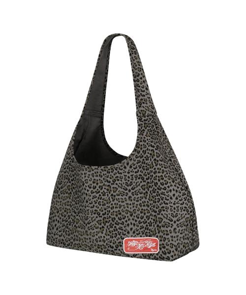 Leopard Print Shoulder Bag Blue Gray